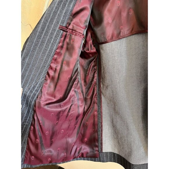 John Varvatos USA Two-Button Heavy Striped Blazer Jacket Coat 40 - Picture 4 of 11